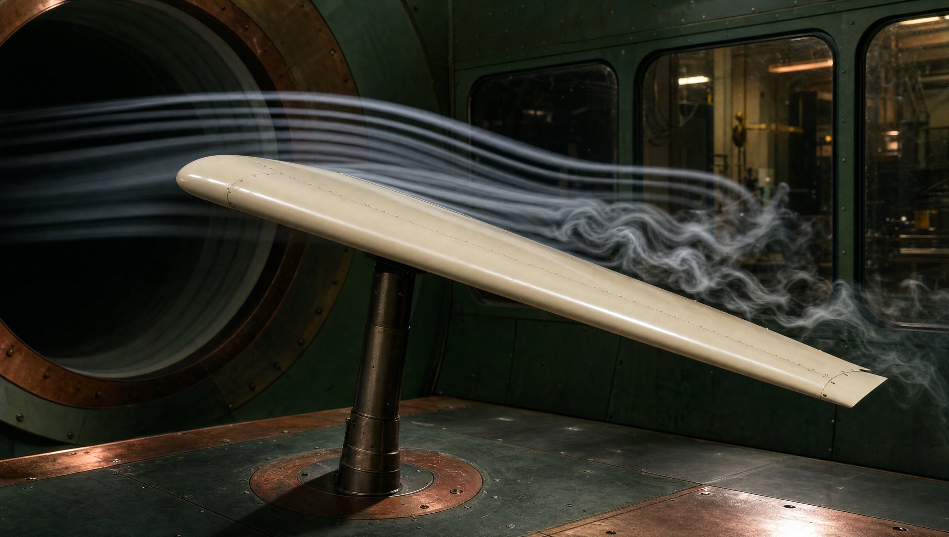 Visual lesson illustration showing airflow around an aircraft wing